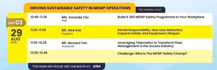 就是现在！8月27-29日，IPAF Training在马来西亚OneBuild 2025等你！