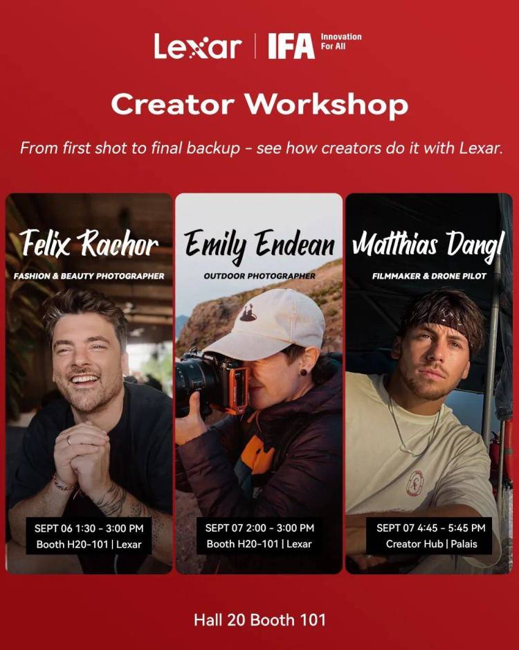 IFA 2025 焦点：雷克沙 TouchLock 双加密移动固态硬盘全球首发，创作者生态建设再提速