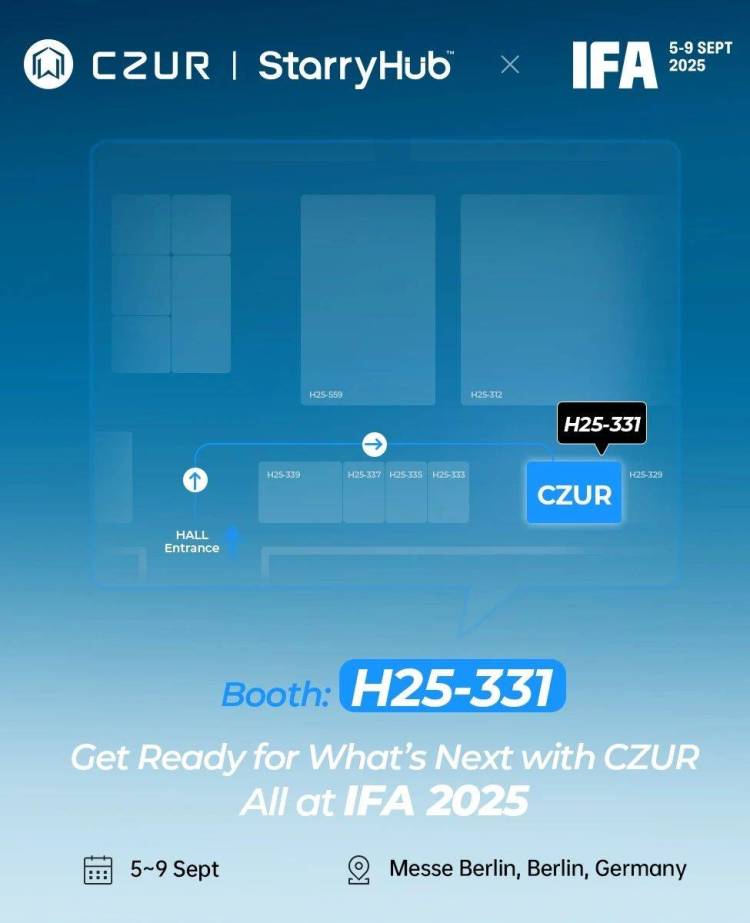 【海外动态】成者CZUR将携会议星新品亮相德国柏林IFA 2025