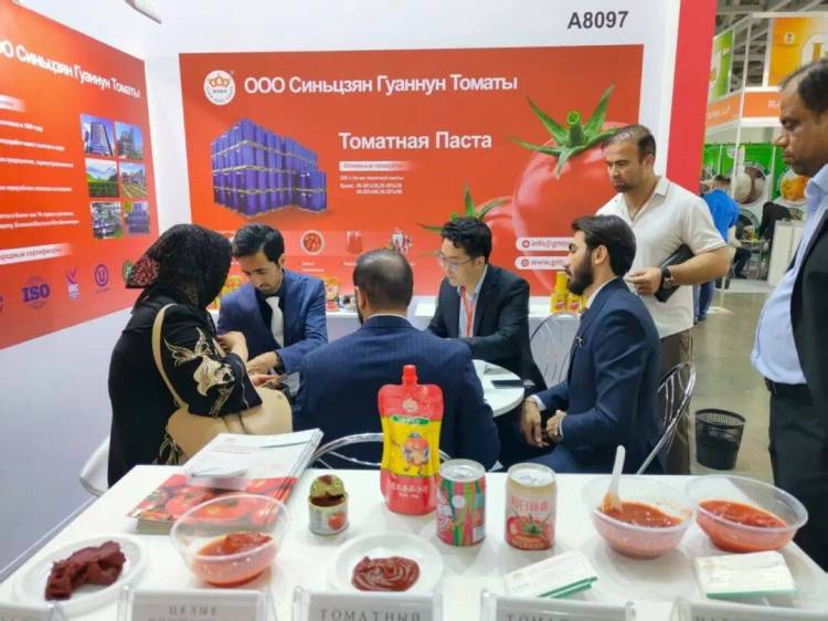 冠农番茄产品惊艳亮相2025俄罗斯国际食品展 开拓欧亚市场新机遇