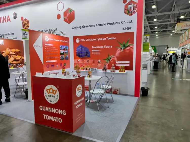 冠农番茄产品惊艳亮相2025俄罗斯国际食品展 开拓欧亚市场新机遇
