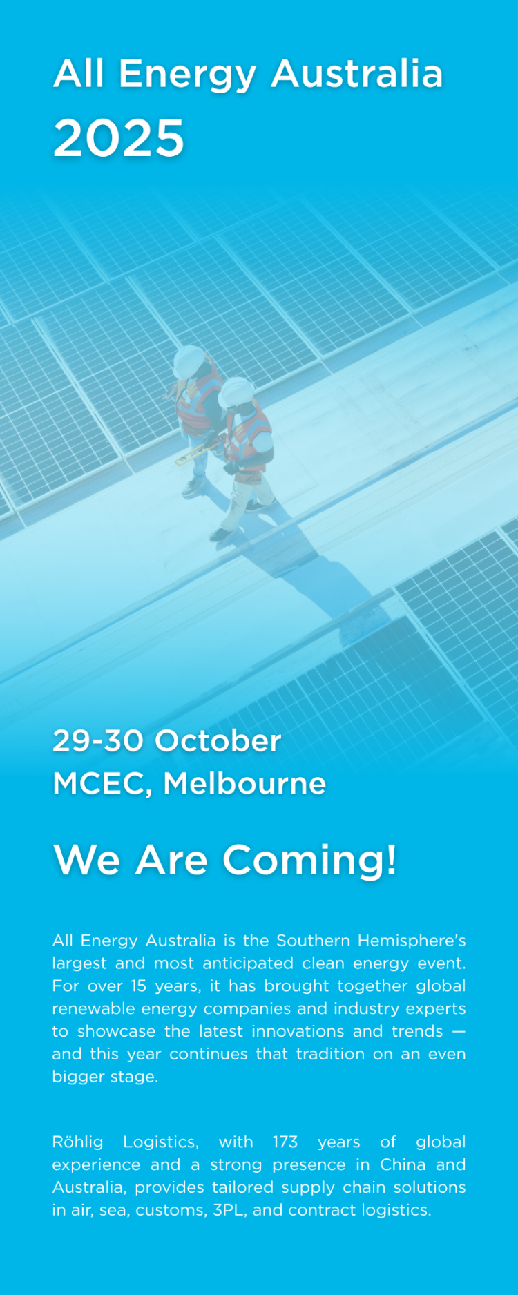 绿能新篇 共赴澳洲 | 德诚物流诚挚邀请您莅临2025年澳大利亚国际能源展览会