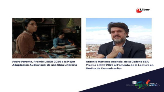 电影《佩德罗·巴拉莫》与西班牙SER电台记者安东尼奥·马蒂内斯·阿森西奥荣获2025年LIBER奖