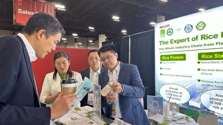 来自国际的“点赞”丨聚宝新一代米蛋白/米淀粉亮相2025年美国植物提取物、健康及创新原料展