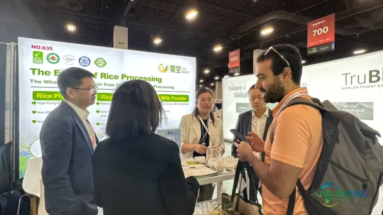 来自国际的“点赞”丨聚宝新一代米蛋白/米淀粉亮相2025年美国植物提取物、健康及创新原料展