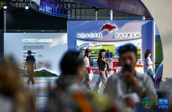 8月29日，观众在第五届中蒙博览会上参观。新华社记者 连振 摄