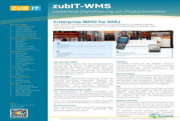 zubIT-WMS ➔ 生产数据的无缝数字化