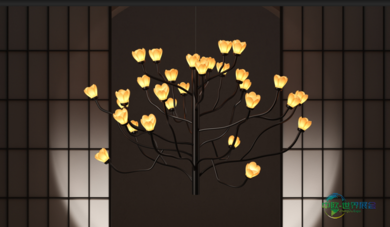 泰国国际建材展深泽直人推木莲花吊灯