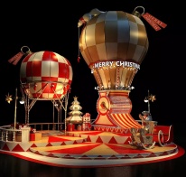 蒸汽风格美陈搭建