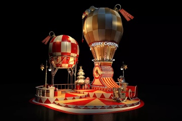 蒸汽风格美陈搭建