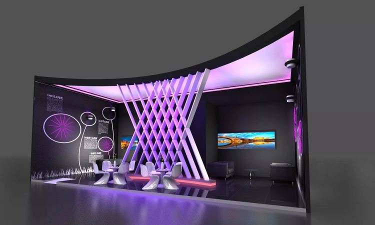 紫色科技展台搭建